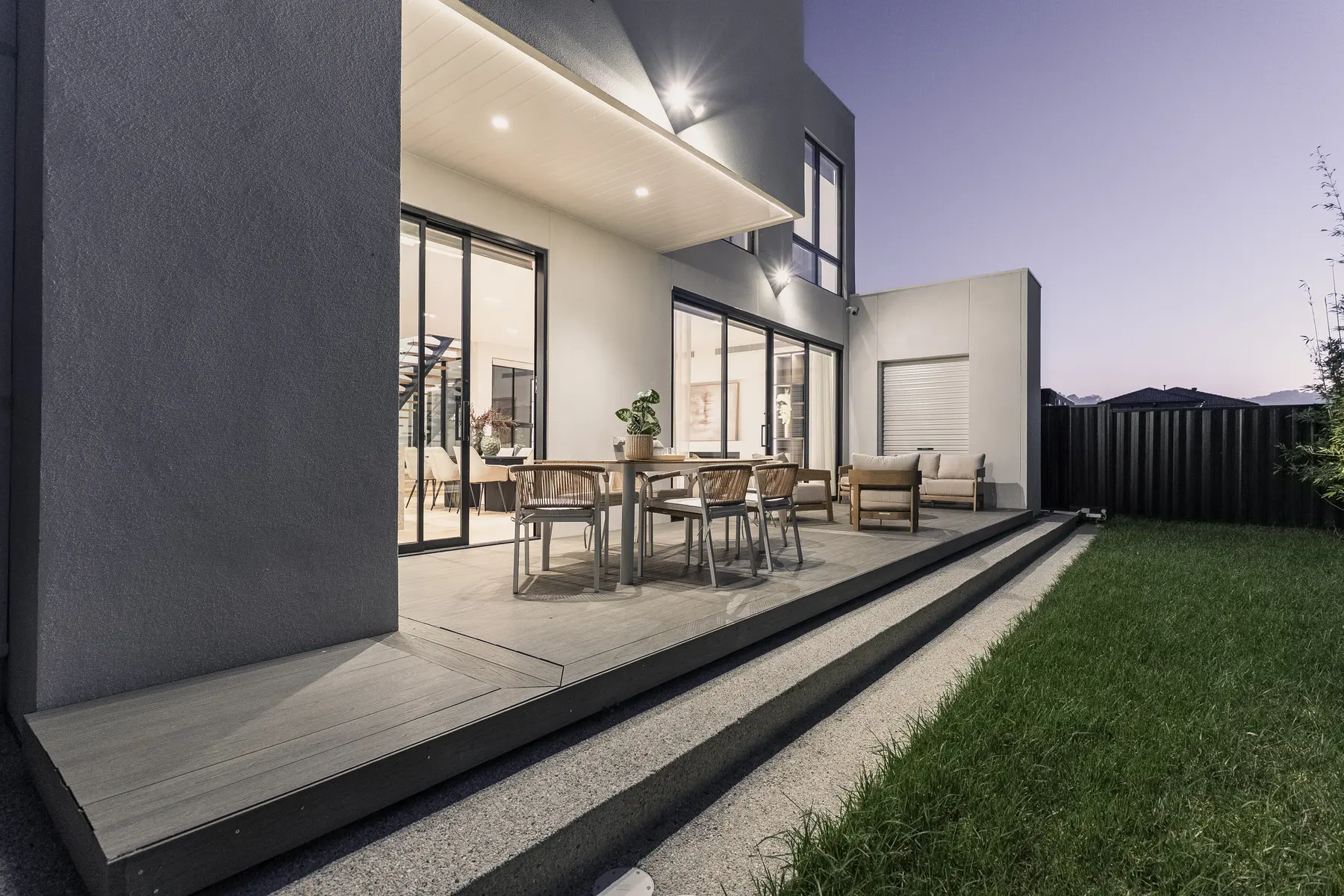 Outdoor alfresco lighting and power installation