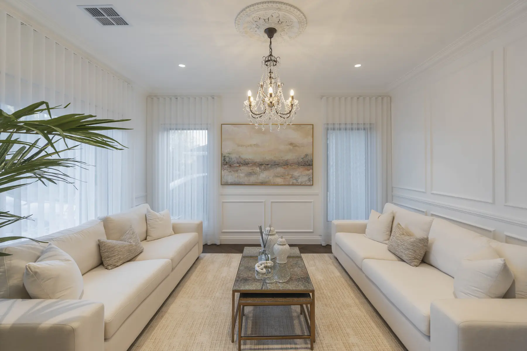 Completed residential lounge lighting by EWIRE Electrical